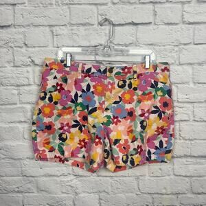 John's Bay Floral Shorts Women Size 16